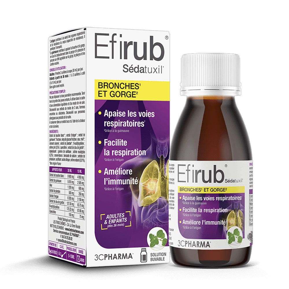3C Pharma Efirub Sedatuxil Bronchi e Gola 125 ml