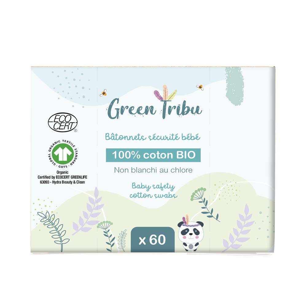 Green Tribu Bastoncini sicurezza per orecchie bebè 60 capsule