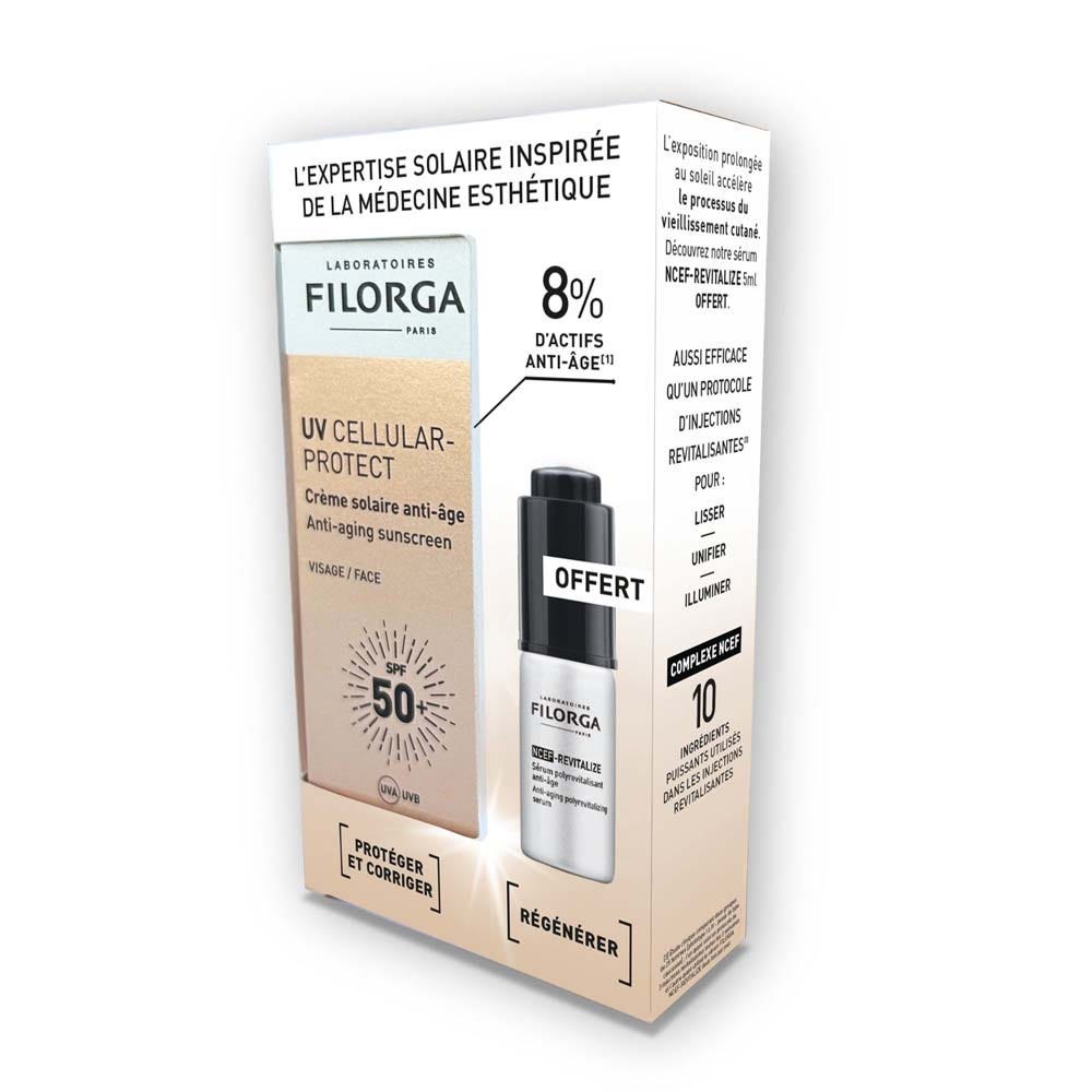 Filorga UV Cellular-Protect Crema solare anti-età SPF50+ con siero anti-età in omaggio