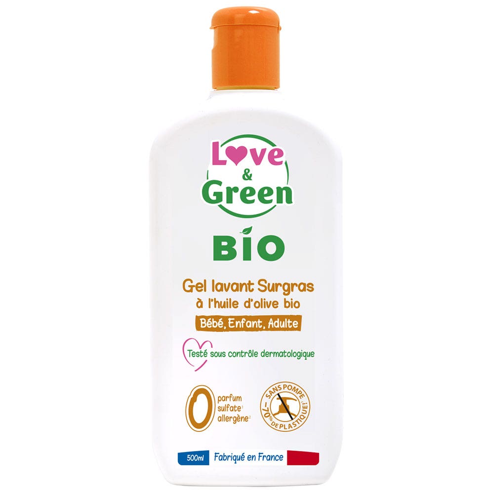 Love&Green Gel detergente surgrassante all'olio d'oliva bio 500 ml