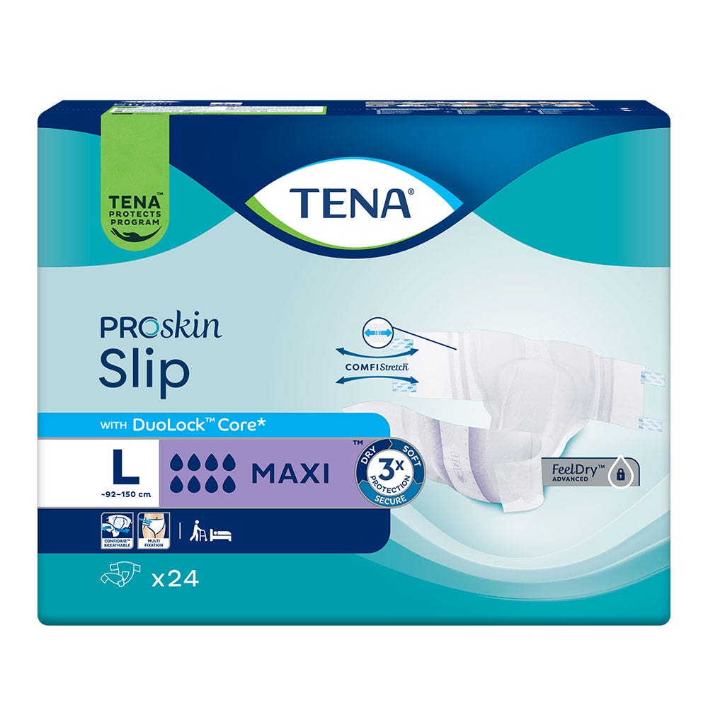 Tena Proskin Slip Maxi Absorb + per la debolezza della vescica Taglia L x24