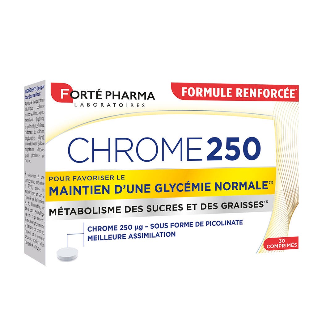 Forté Pharma Cromo 250 mantenimento una glicemia normale 30 compresse