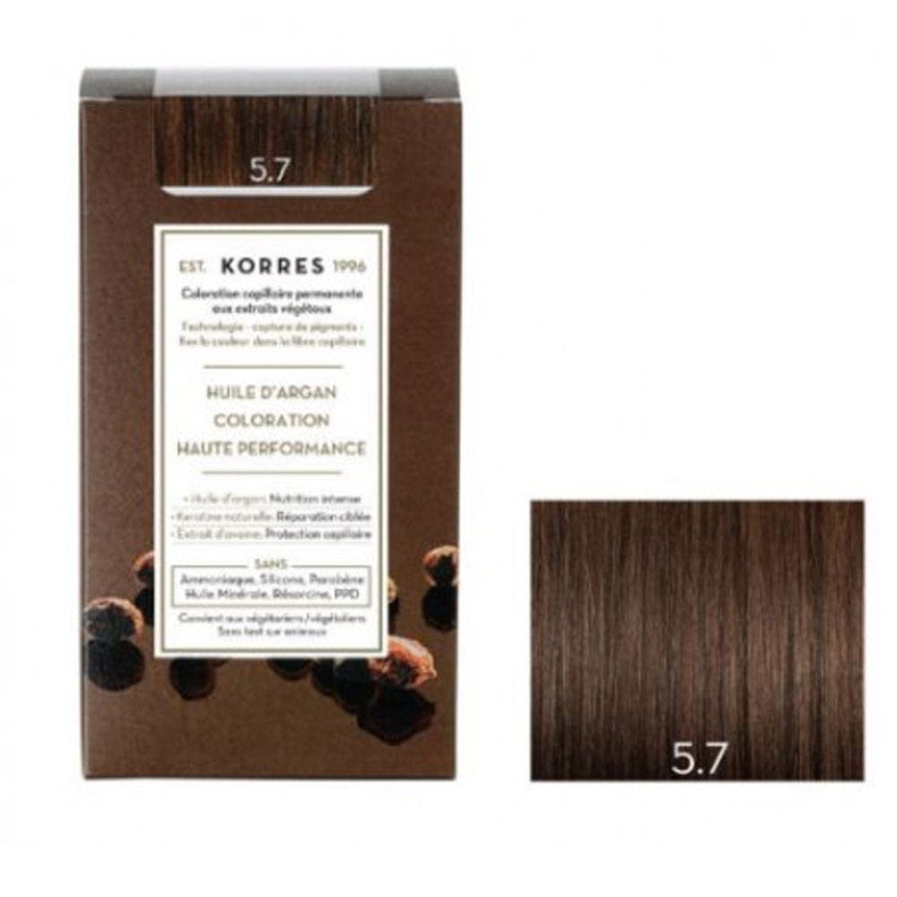 Korres Olio di argan Coloration Permanente A L'huile D'argan 50ml 5.7 CASTANO CHIARO MARRONE
