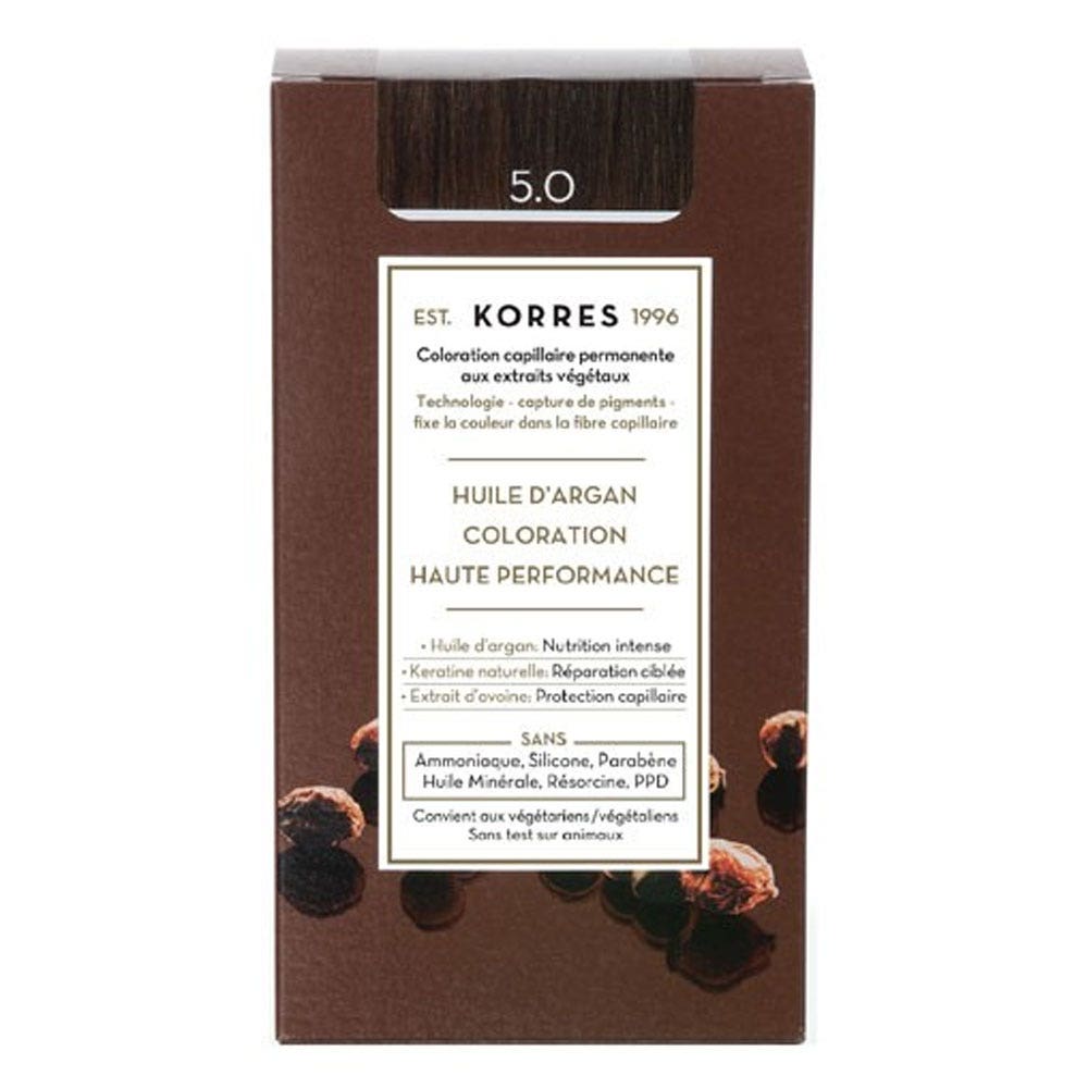 Korres Olio di argan Coloration Permanente A L'huile D'argan 50ml 5.0 CASTANO CHIARO