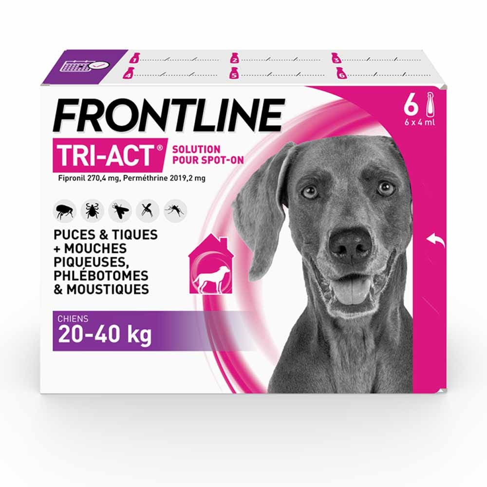 Frontline Tri-act Spot-on Cane 20-40kg 6 Pipette da 4ml