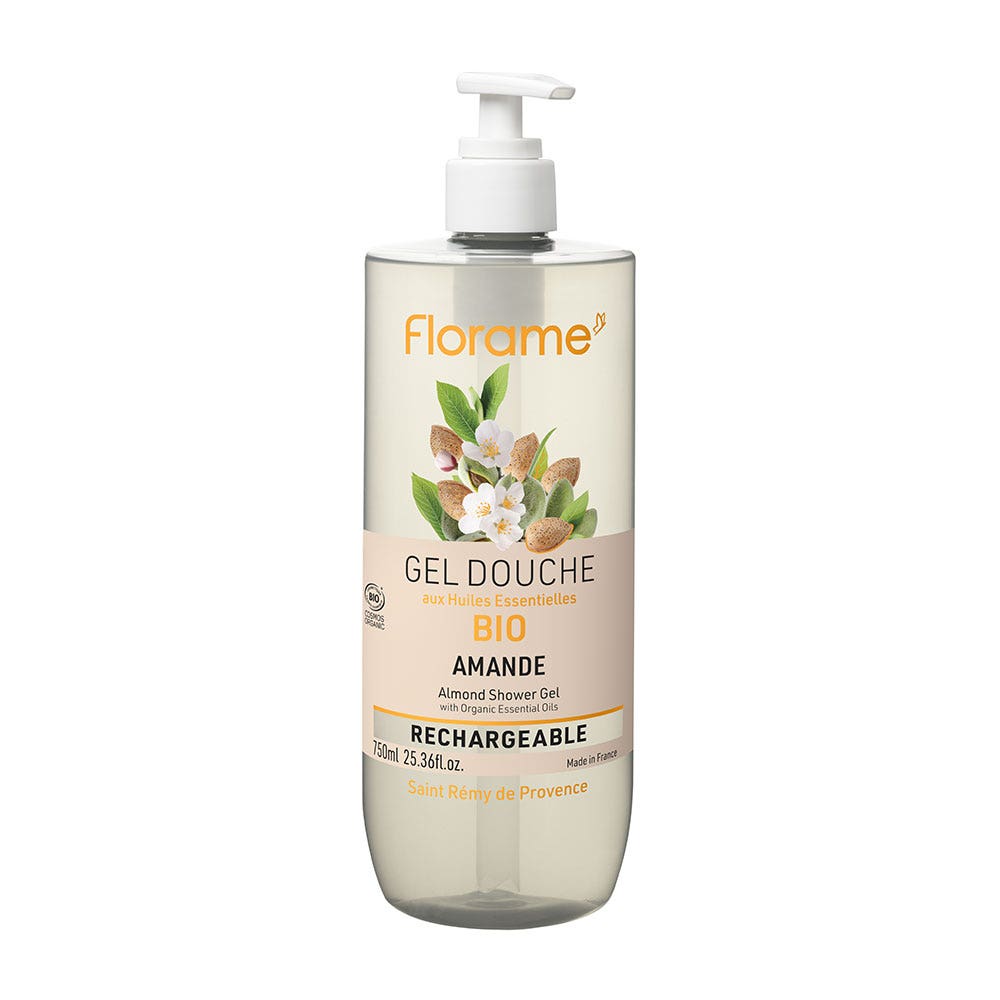 Florame Doccia schiuma mandorla bio ricaricabile 750 ml