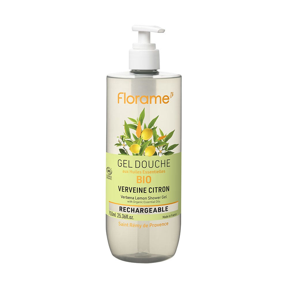 Florame Doccia schiuma verbena e limone bio ricaricabile 750 ml