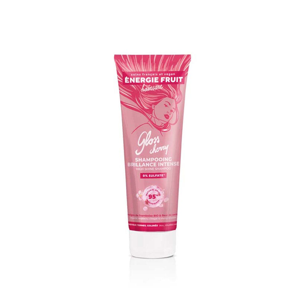 Energie Fruit Shampoo brillantezza intensa fiore di ciliegio e aceto di lampone bio per capelli colorati e opachi 250 ml