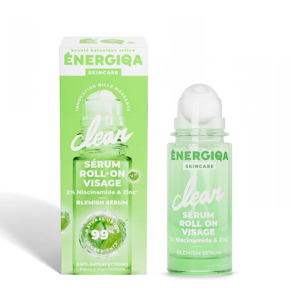 Energiqa Skincare Siero roll-on viso purificante con niacinamide 2% e zinco 30 ml