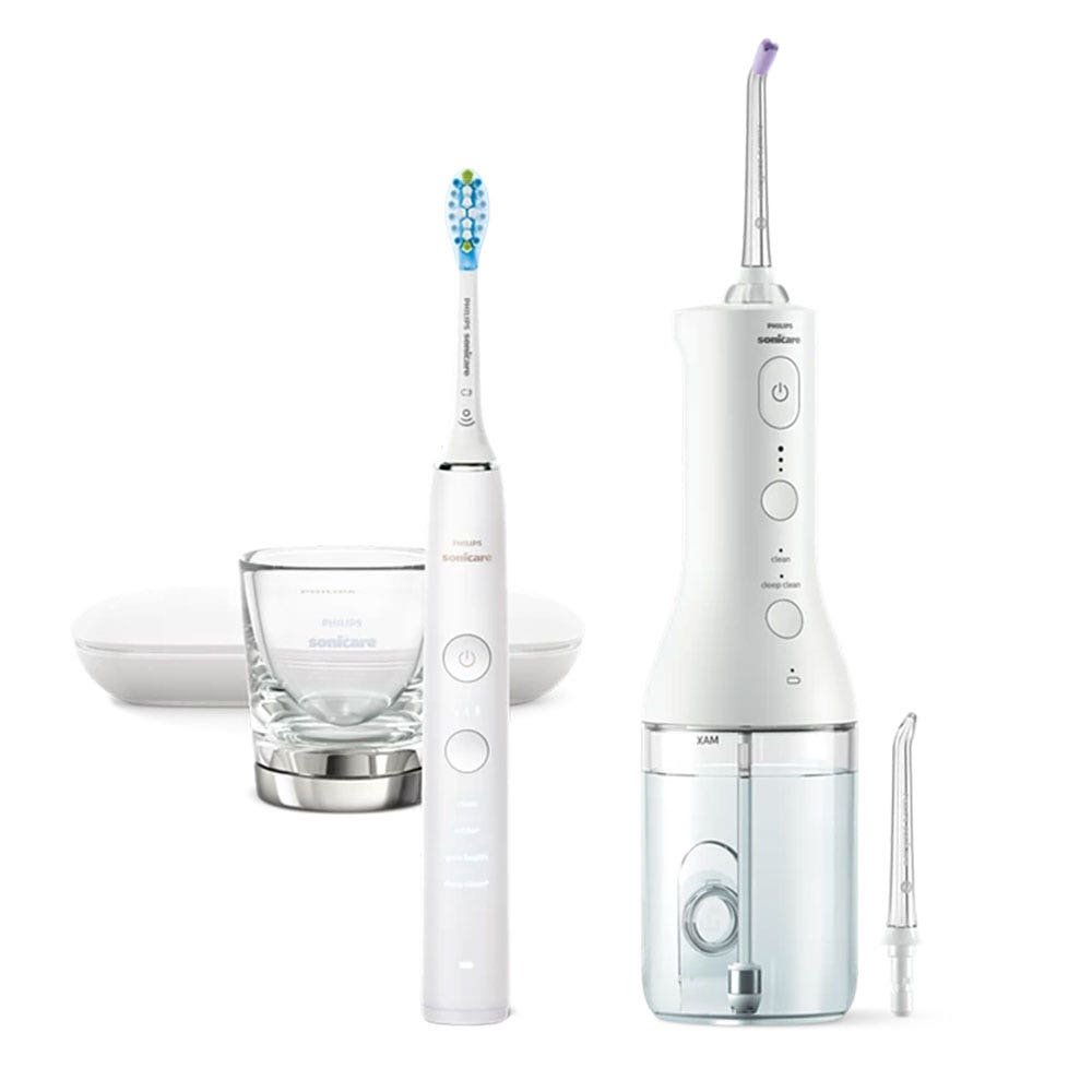 Philips Sonicare Set Power Flosser 3000+ Diamond Clean 9000