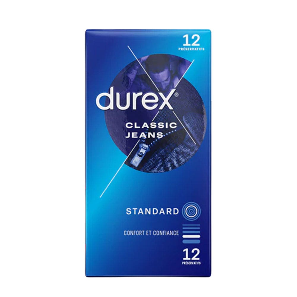 Durex Jeans Preservativi Classic Lubrificati 12pz