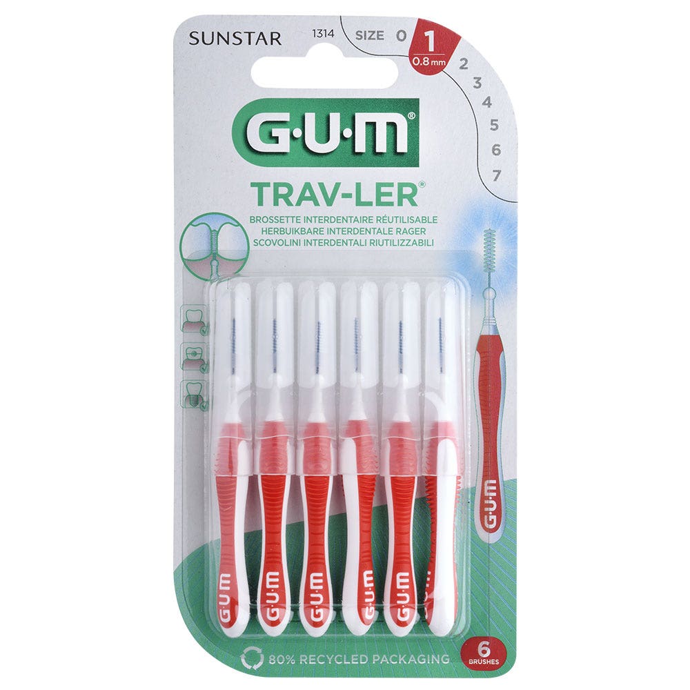 Gum Trav-ler Scovolini interdentali da 0,8 mm x6