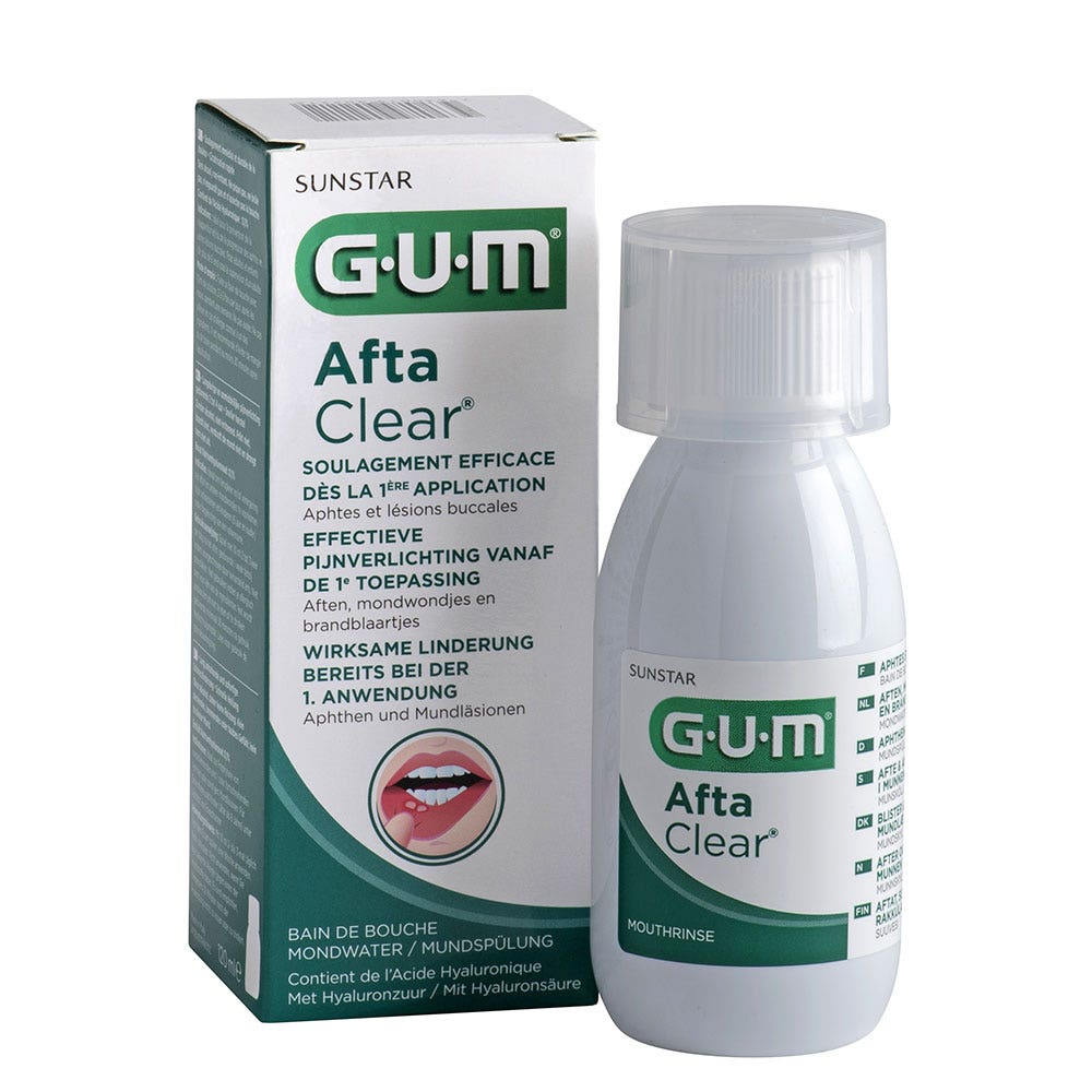 Gum AftaClear Bagno Ulcere della bocca e lesioni orali 120 ml