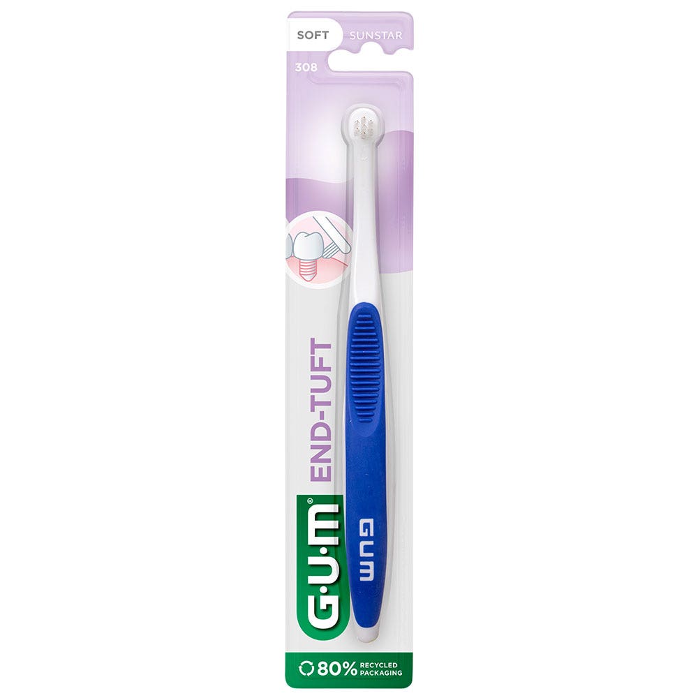 Gum 308 Spazzolino da denti morbido con estremità regolare