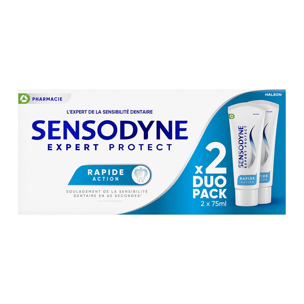 Sensodyne Expert Protect Dentifricio azione rapida 2 x 75 ml