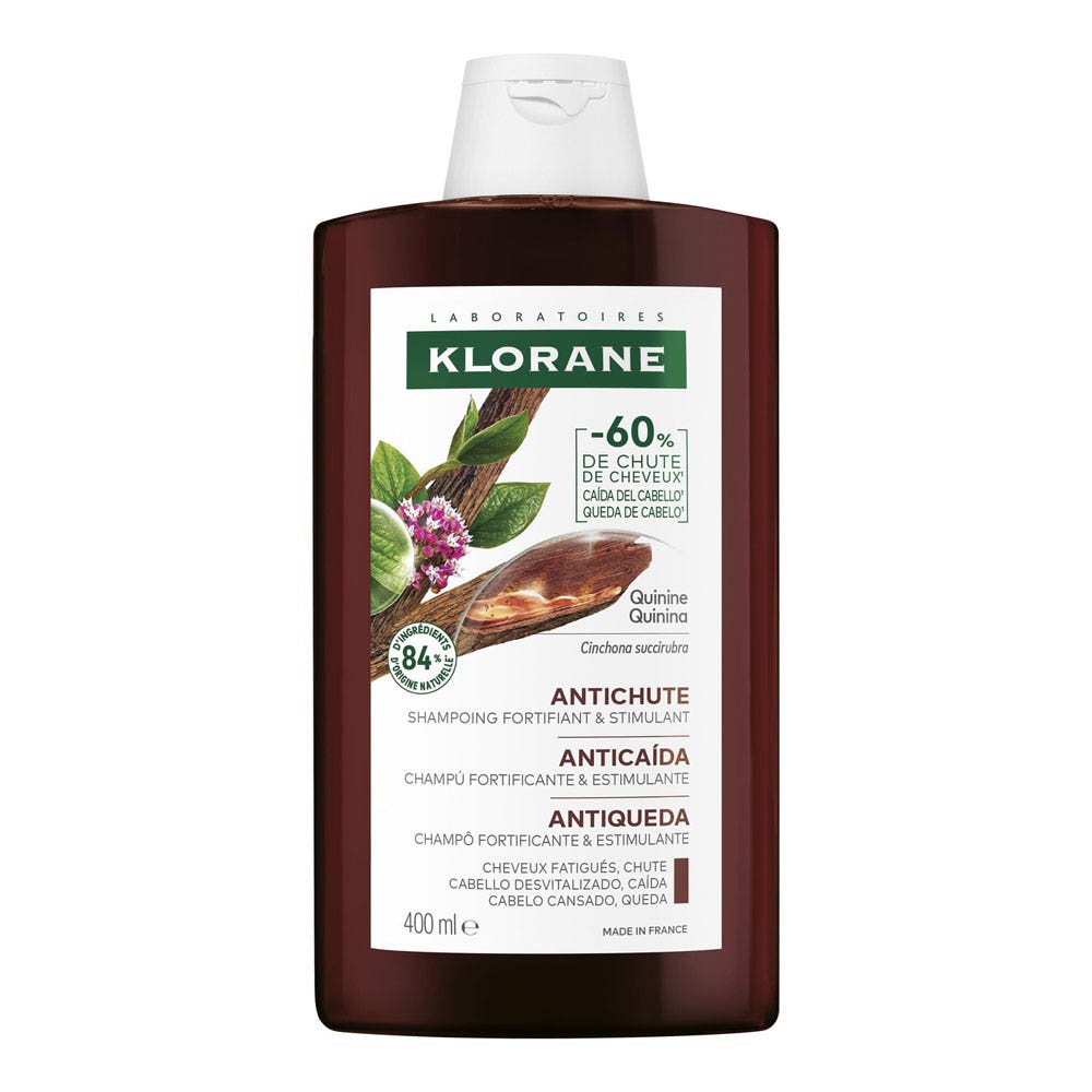 Klorane Chinina Sshampoo rinforzante e stimolante anti-caduta per capelli stanchi 400ml