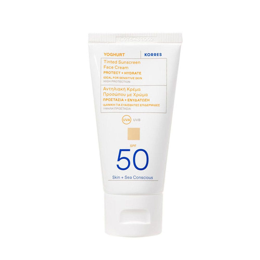 Korres Yogurt Crema solare colorata per il viso SPF50 50ml