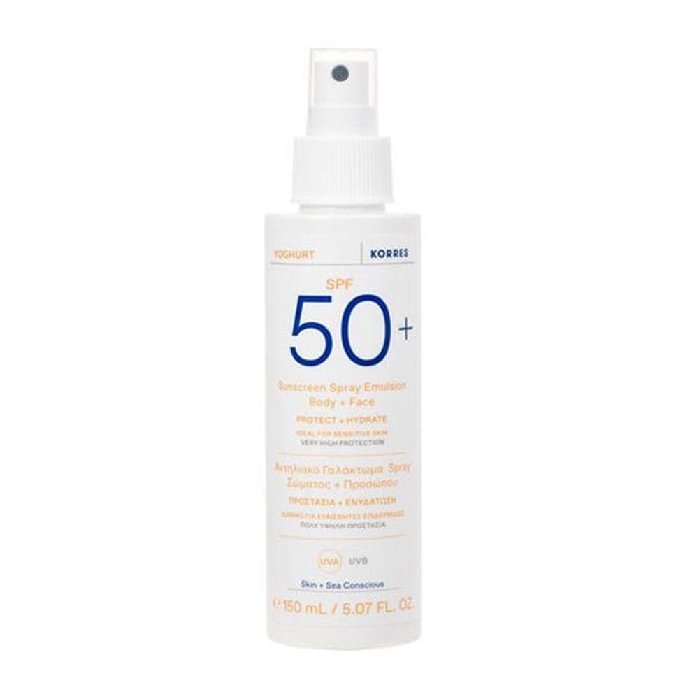 Korres Yogurt SPF50+ Emulsione Solare Spray per Viso e Corpo 150 ml