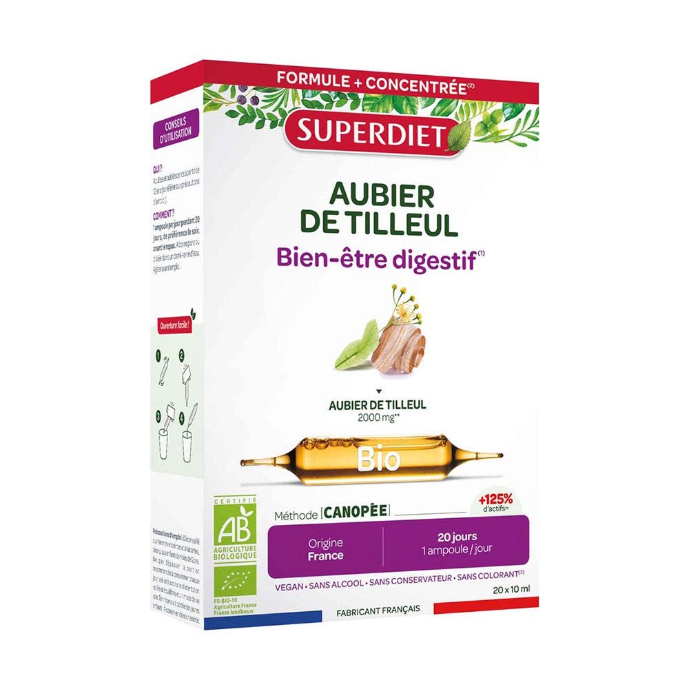 Superdiet Tiglio bio per il benessere digestivo 20 fiale