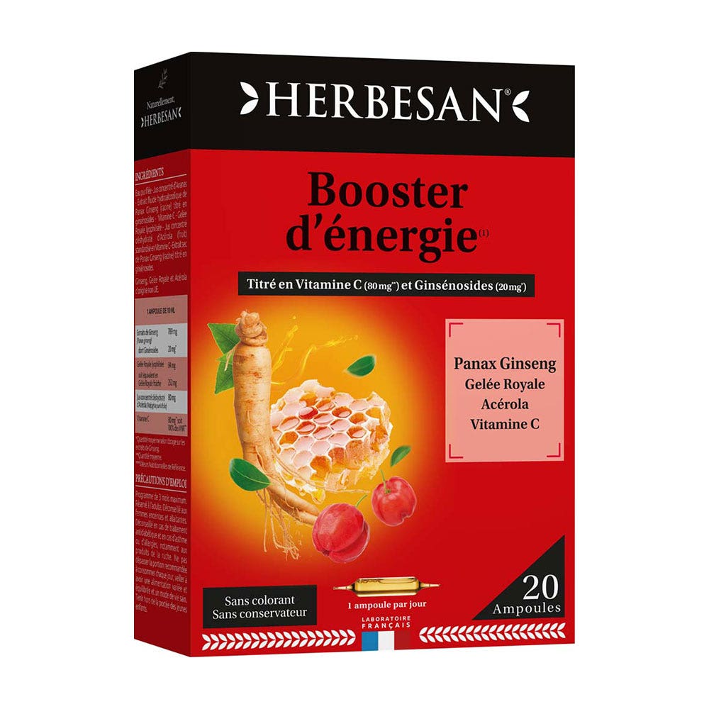 Herbesan Ginseng coreano per un boost di energia 20 fiale