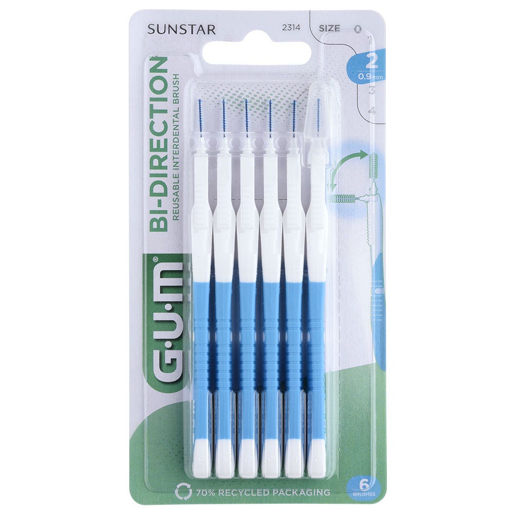 Gum Proxabrush Scovolini interdentali bidirezionali da 0,9 mm x6