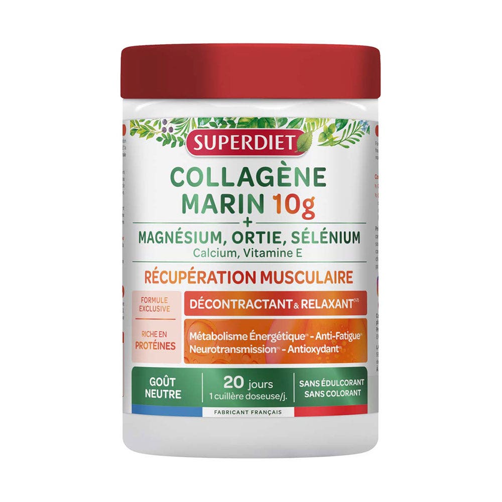 Superdiet Collagene marino 10 g per il recupero muscolare 210 g