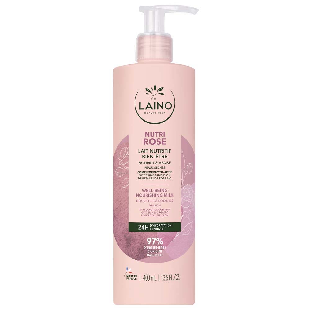 Laino Infuso di Latte di Rosa Nutriente Benessere Bio Pelle Secca Peaux Sèches 400 ml