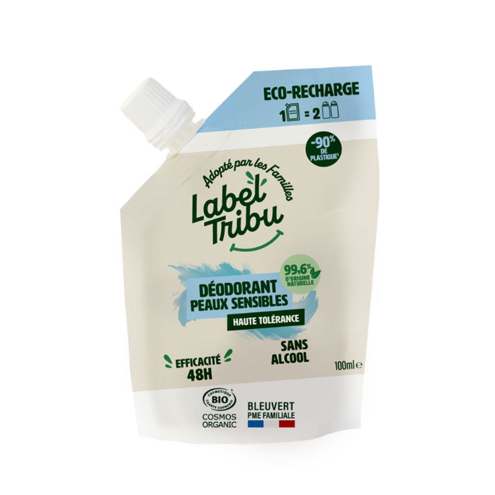 Label Tribu Ricarica di deodorante per pelli sensibili Tolérance elevata 100ml