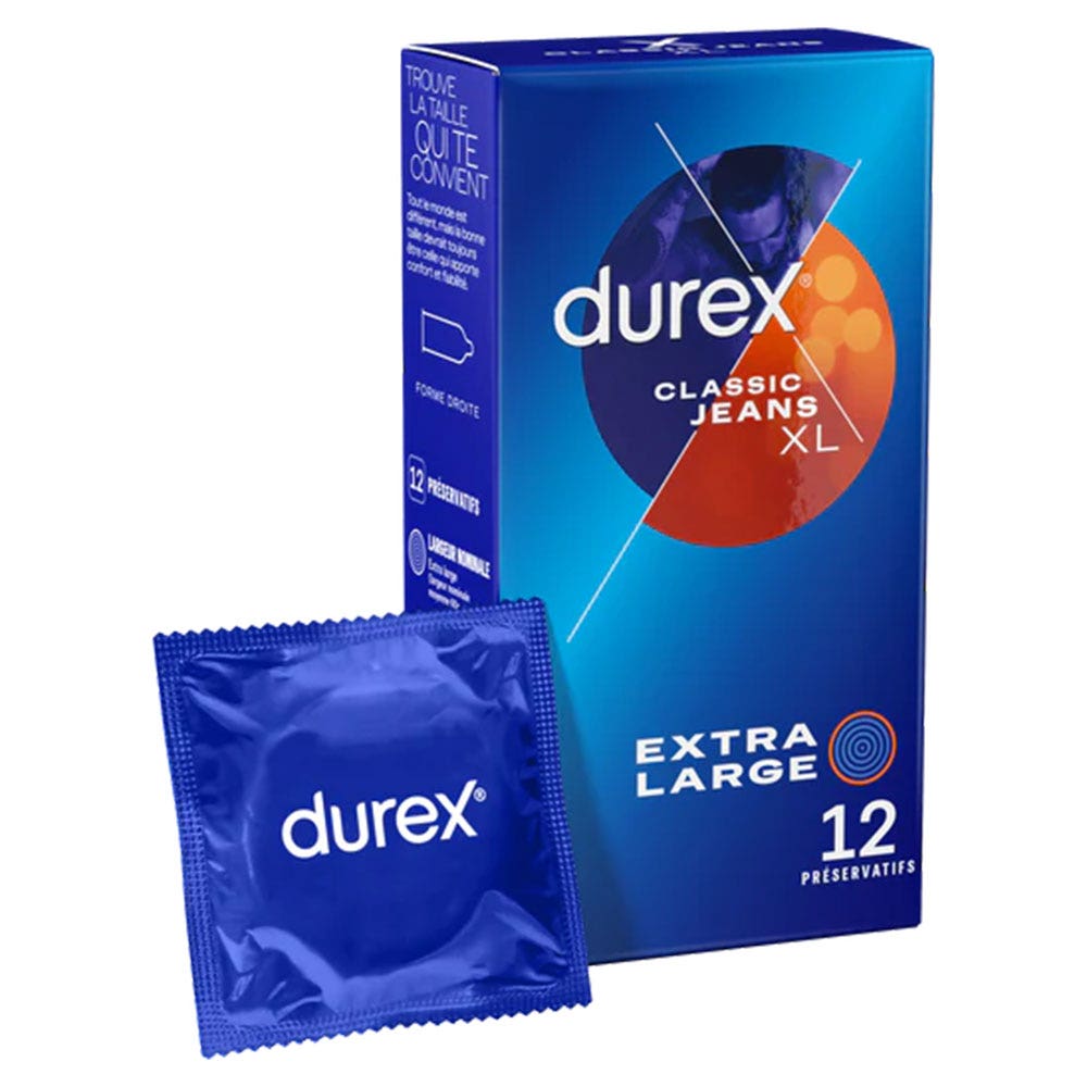 Durex Jeans Preservativi Classic lubrificati XL 12 unità