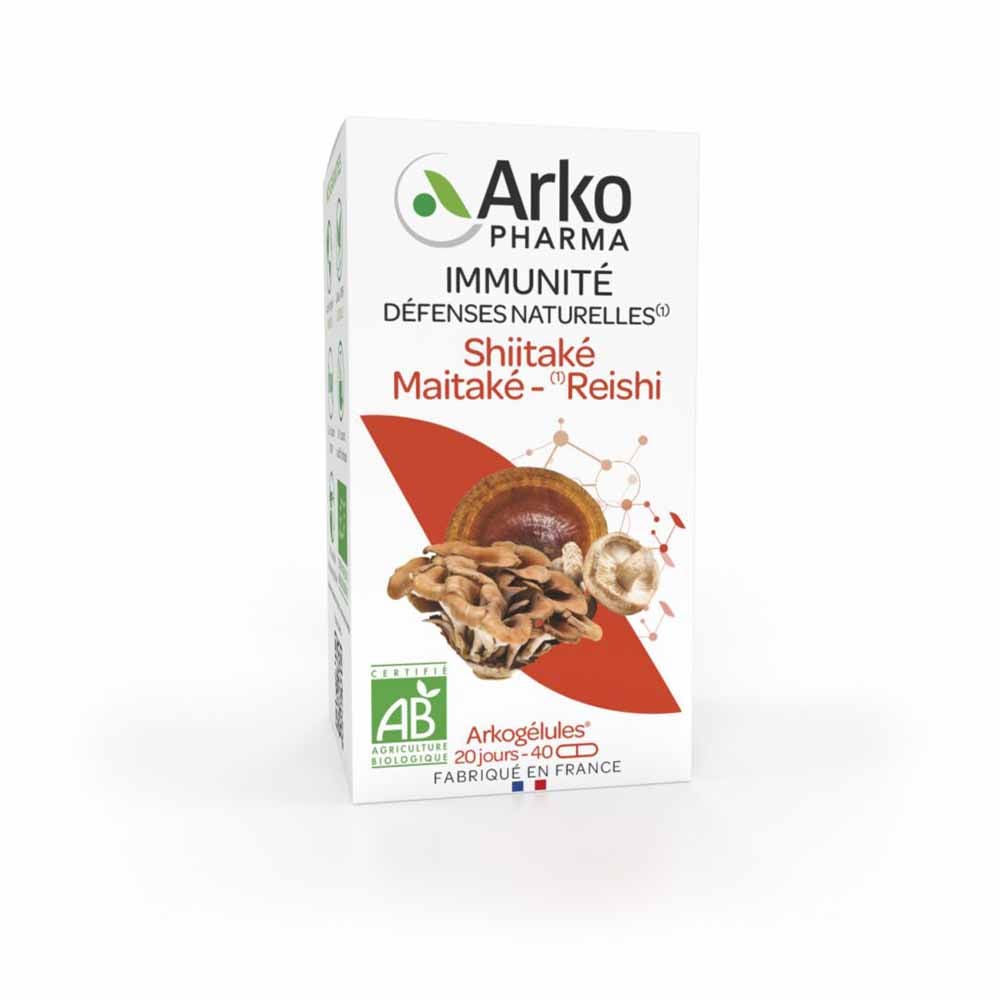 Arkopharma Arkocapsule Shiitake Maitake Reishi biologico x40 capsule