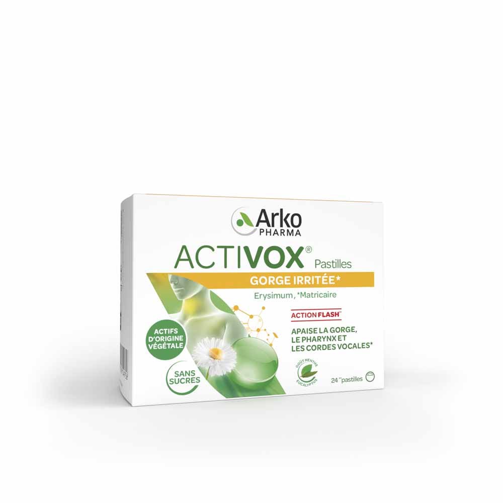Arkopharma Activox Lenisce la gola menta ed eucalipto 24 compresse