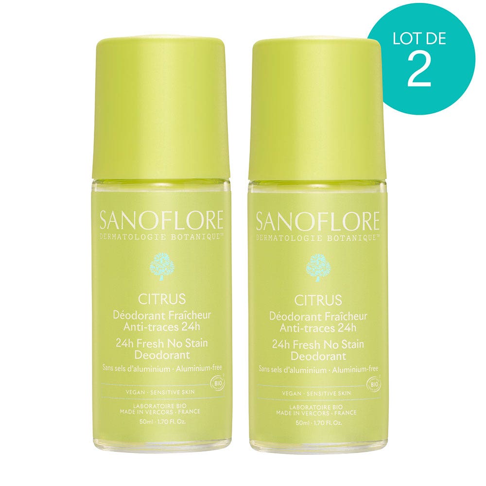 Sanoflore Deodoranti Deodorante roll-on bio agrumi 24h 2 x 50 ml