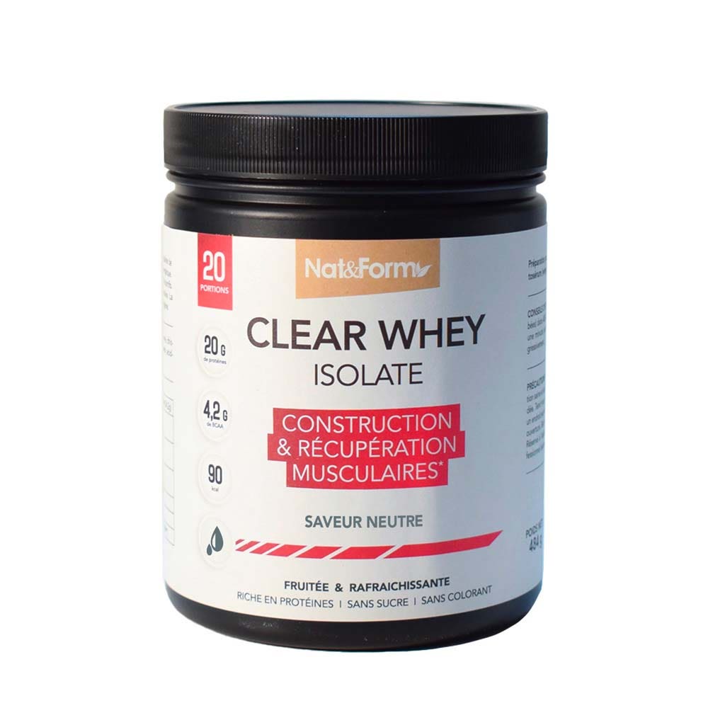 Nat&Form Sport Proteine isolate del siero Clear Whey 444 g