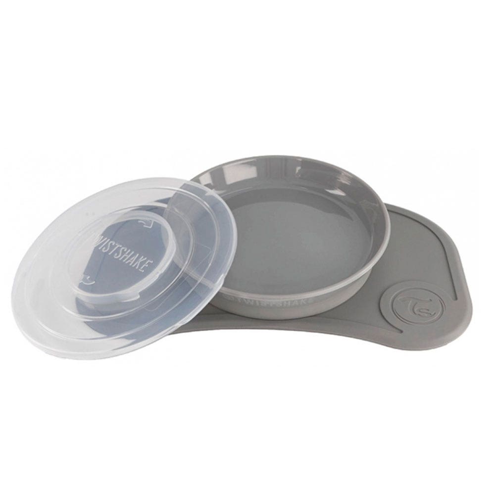 Twistshake Mini Effetto Mat + Piatto e Coperchio 6 Mesi++ (in francese)