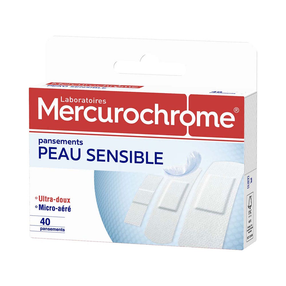 Mercurochrome Medicazioni per pelle sensibile X40