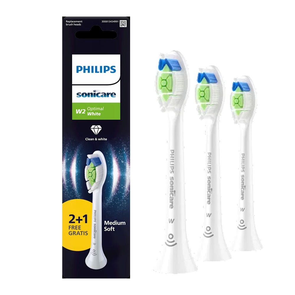 Philips Sonicare Testine bianco Optimal White W2 HX6063/87 x2+1