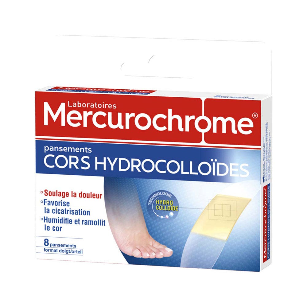 Mercurochrome Medicazioni idrocolloidali per il mais 8 Medicazioni per le dita dei piedi