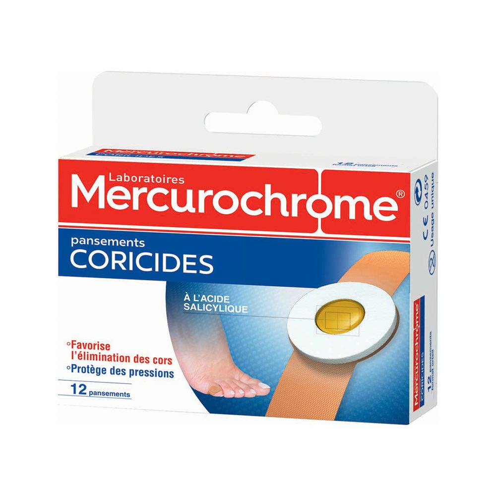 Mercurochrome Medicazioni coricide per le dita dei piedi X12