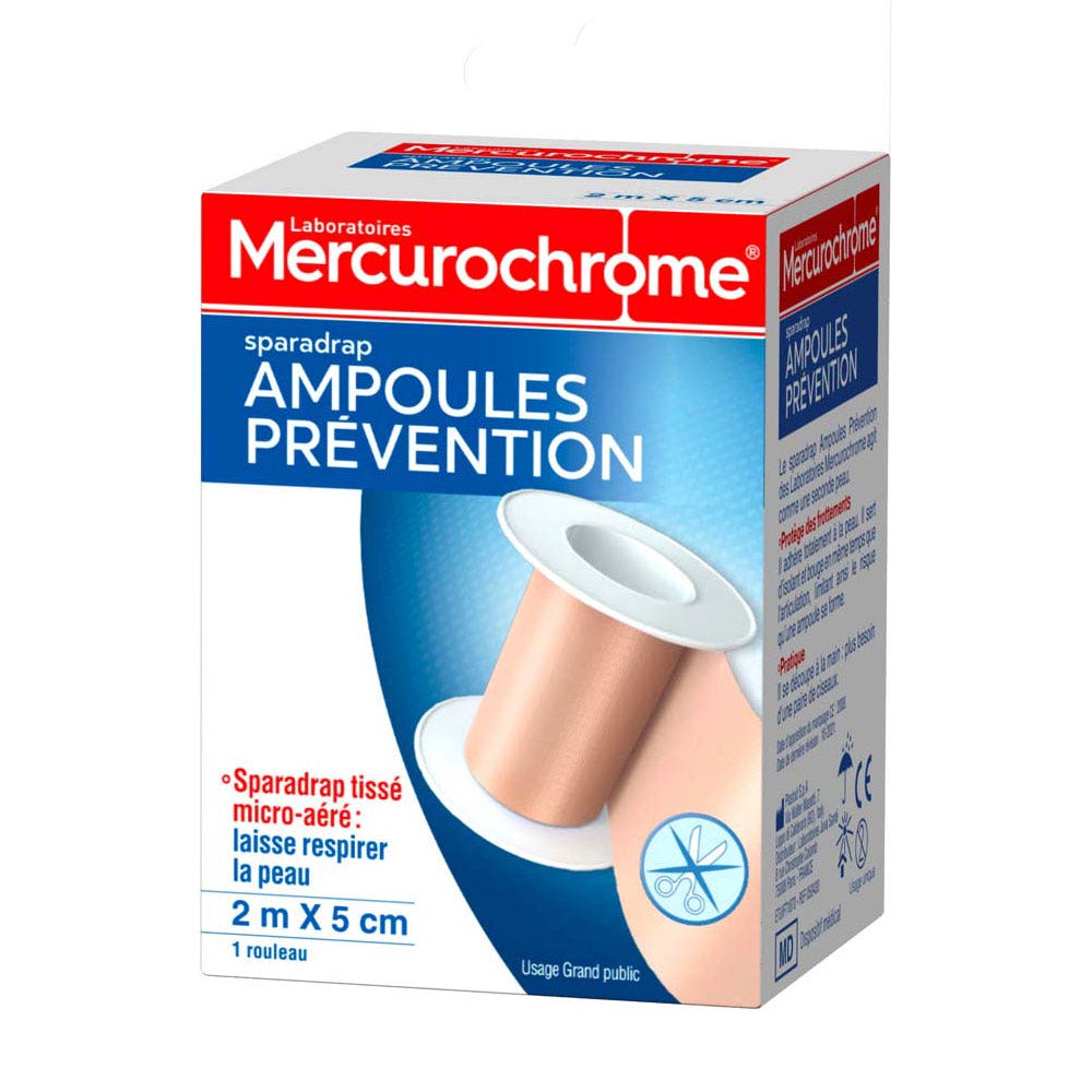 Mercurochrome Cerotto anti-vesciche 2 m x 5 cm