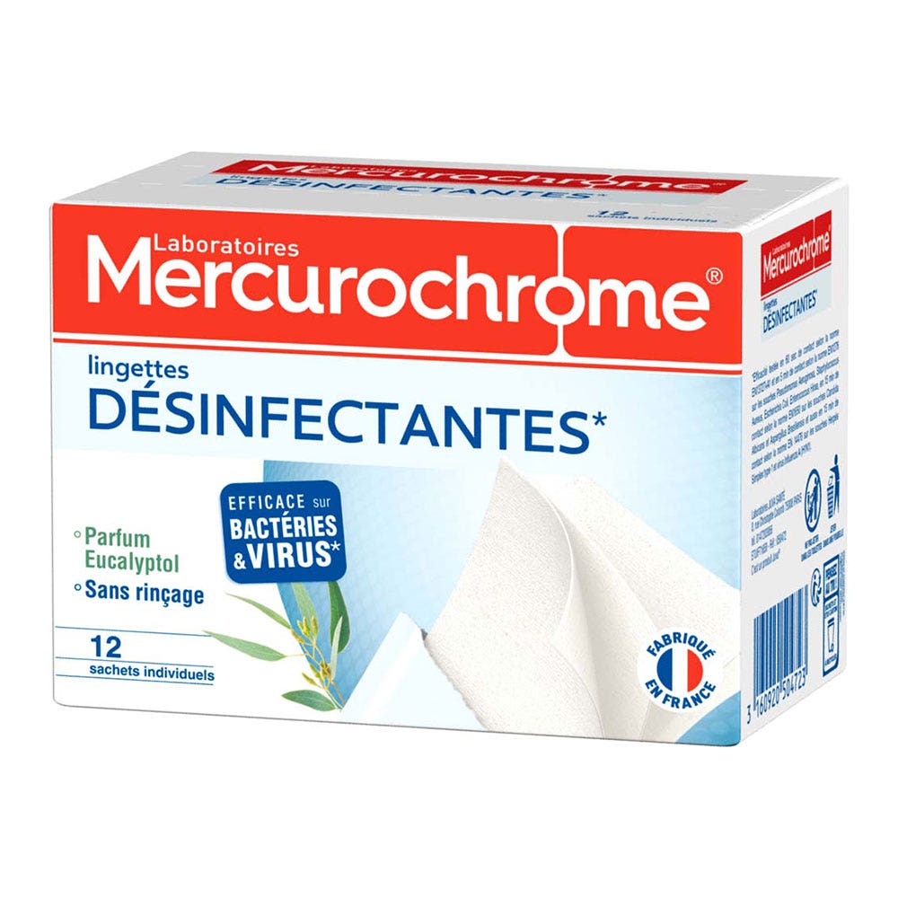 Mercurochrome Salviette Desinfectis Busta individuale X12