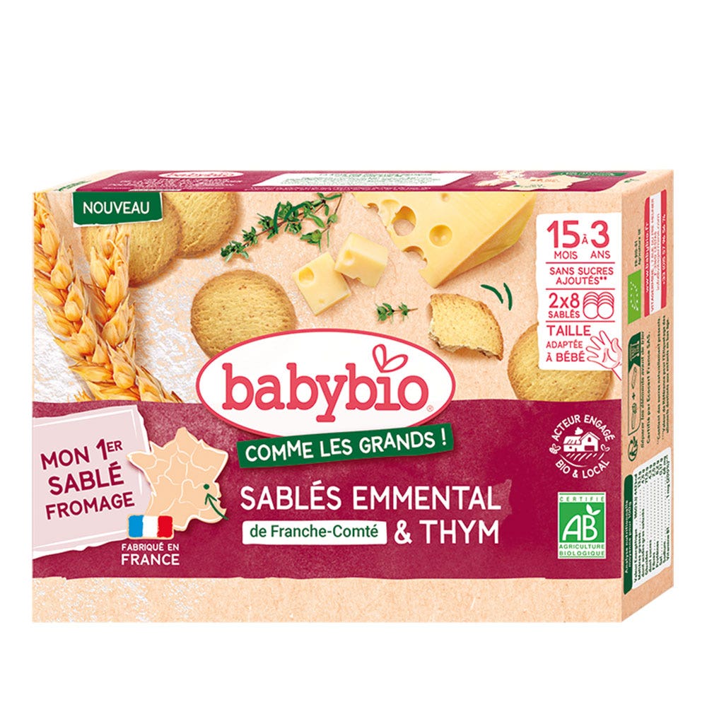 Babybio Biscotti emmental e timo 16 unità