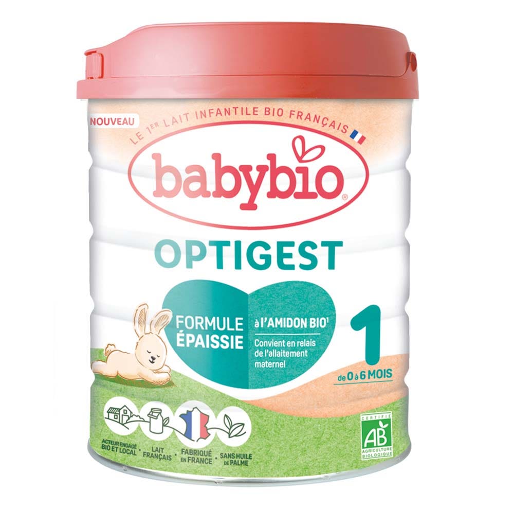 Babybio Latte per l'Infanzia Optigest 1 in polvere formula addensata a partire da 0 mesi a 6 mesi 800 g