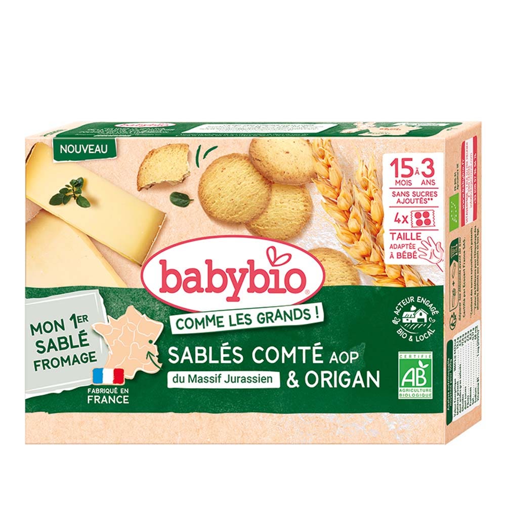 Babybio sablés Comté AOP e origano 16 unità