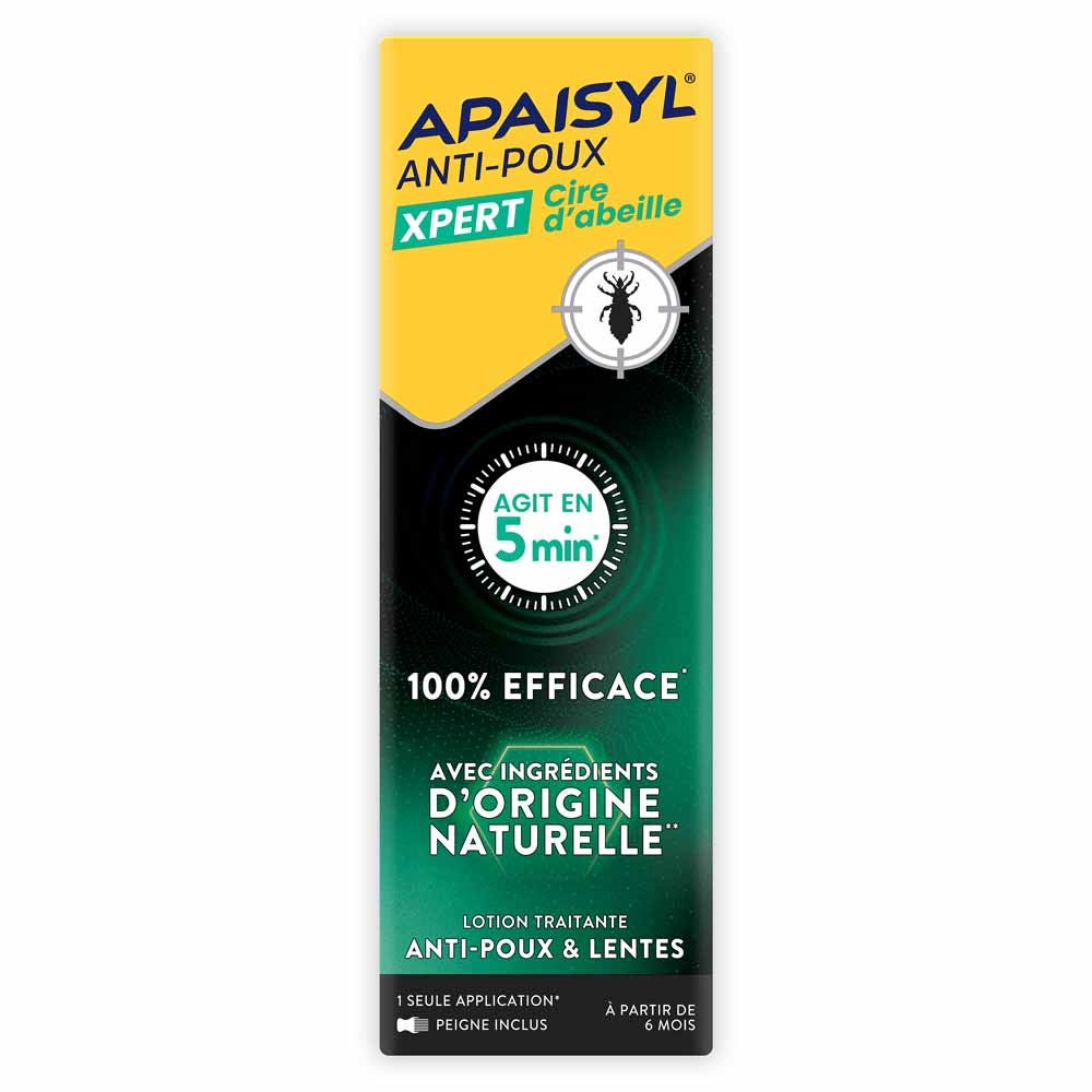 Apaisyl Anti-Pidocchi lozione alle lendini Xpert Cera d'api 200 ml