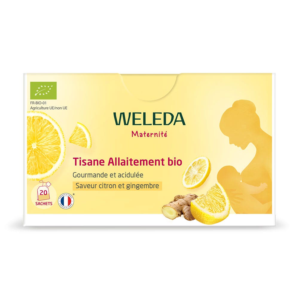 Weleda Tisana per l'allattamento bio al gusto limone e zenzero 20 bustine