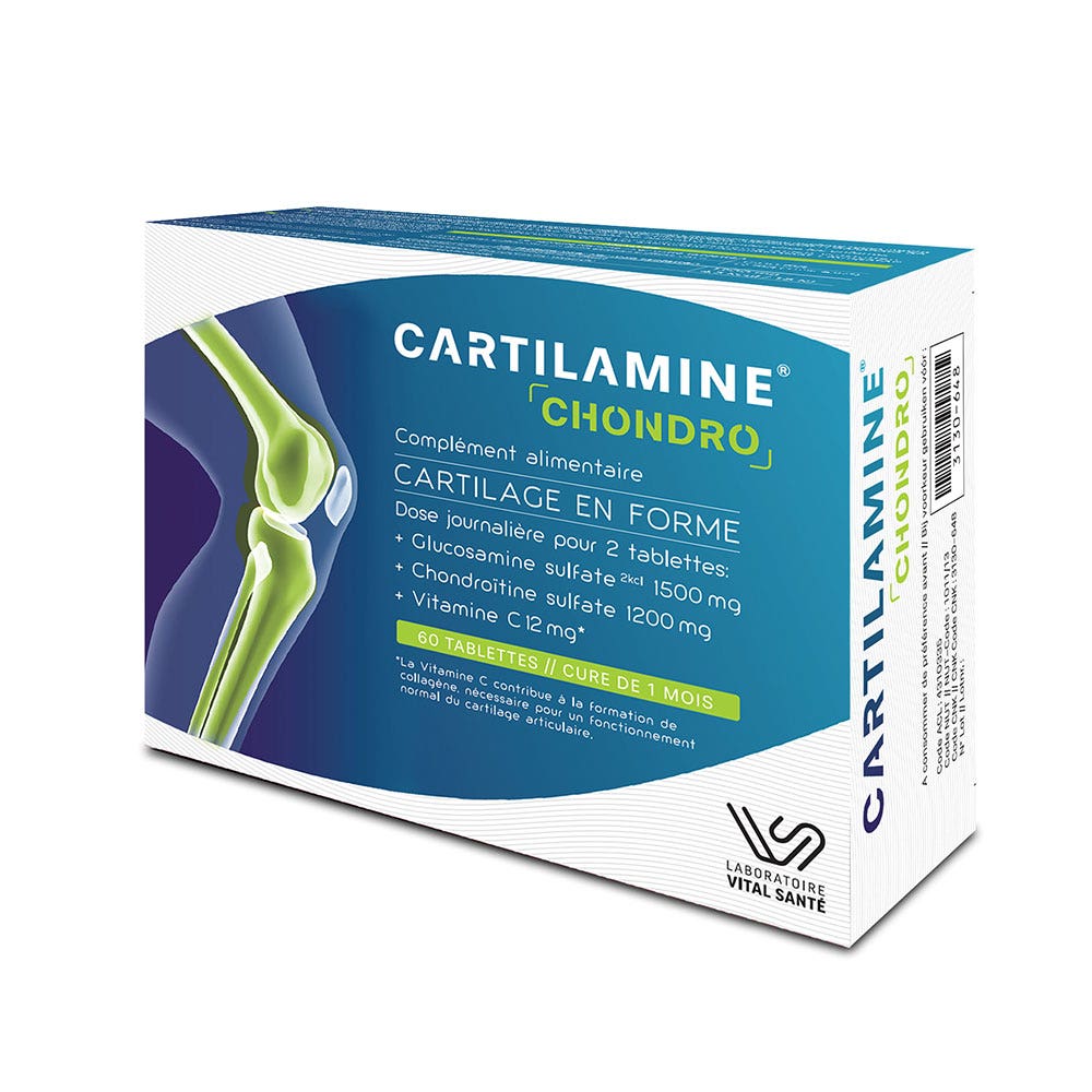Vital Santé Cartilamine Chondro cartilagine 60 compresse