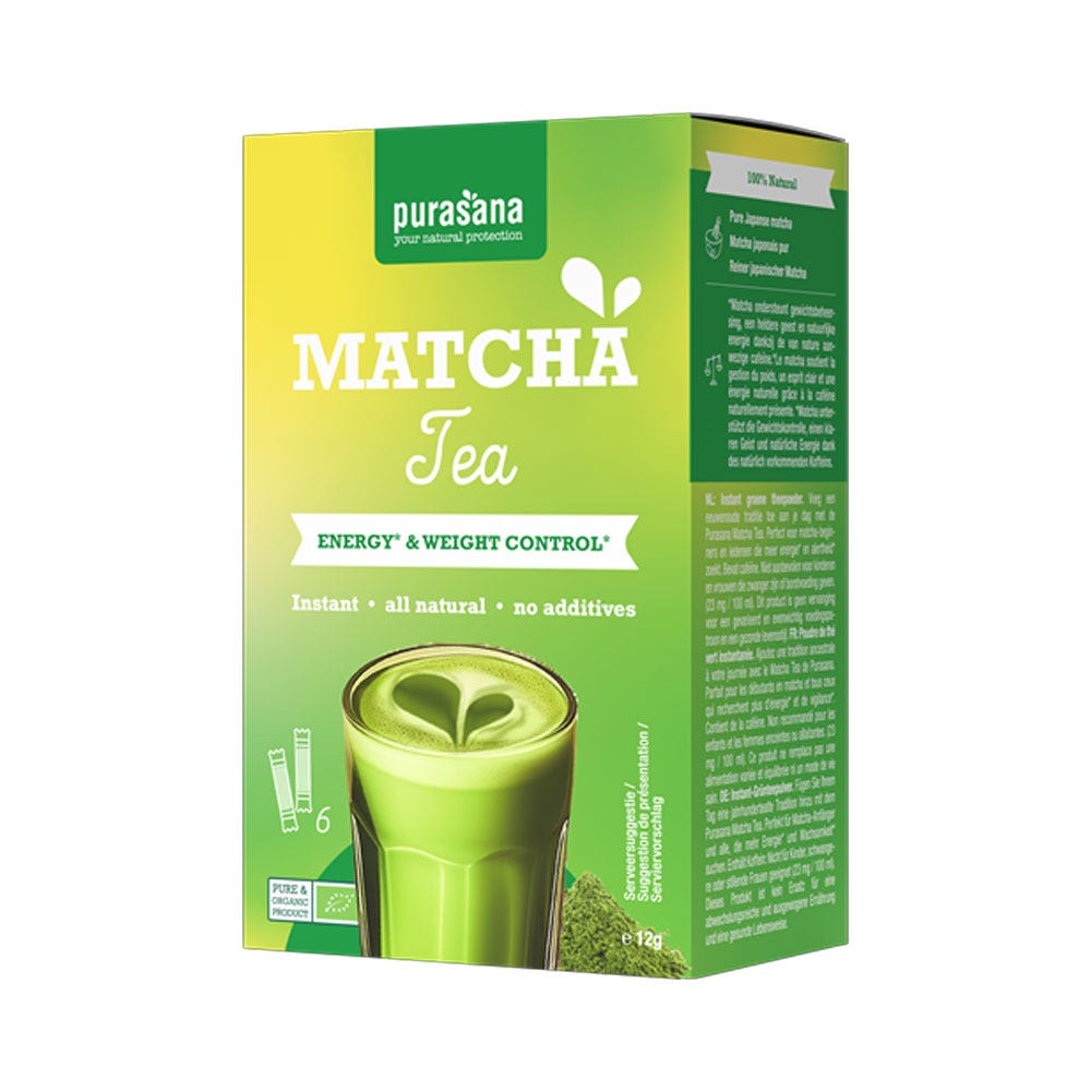 Purasana Tè matcha verde istantaneo 6 x 2 g