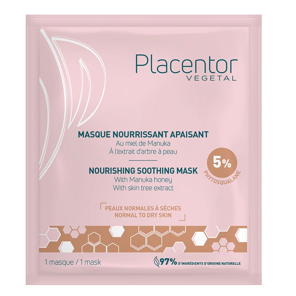 Placentor Végétal Maschera nutriente e lenitiva Pelle da normale a secca 25g
