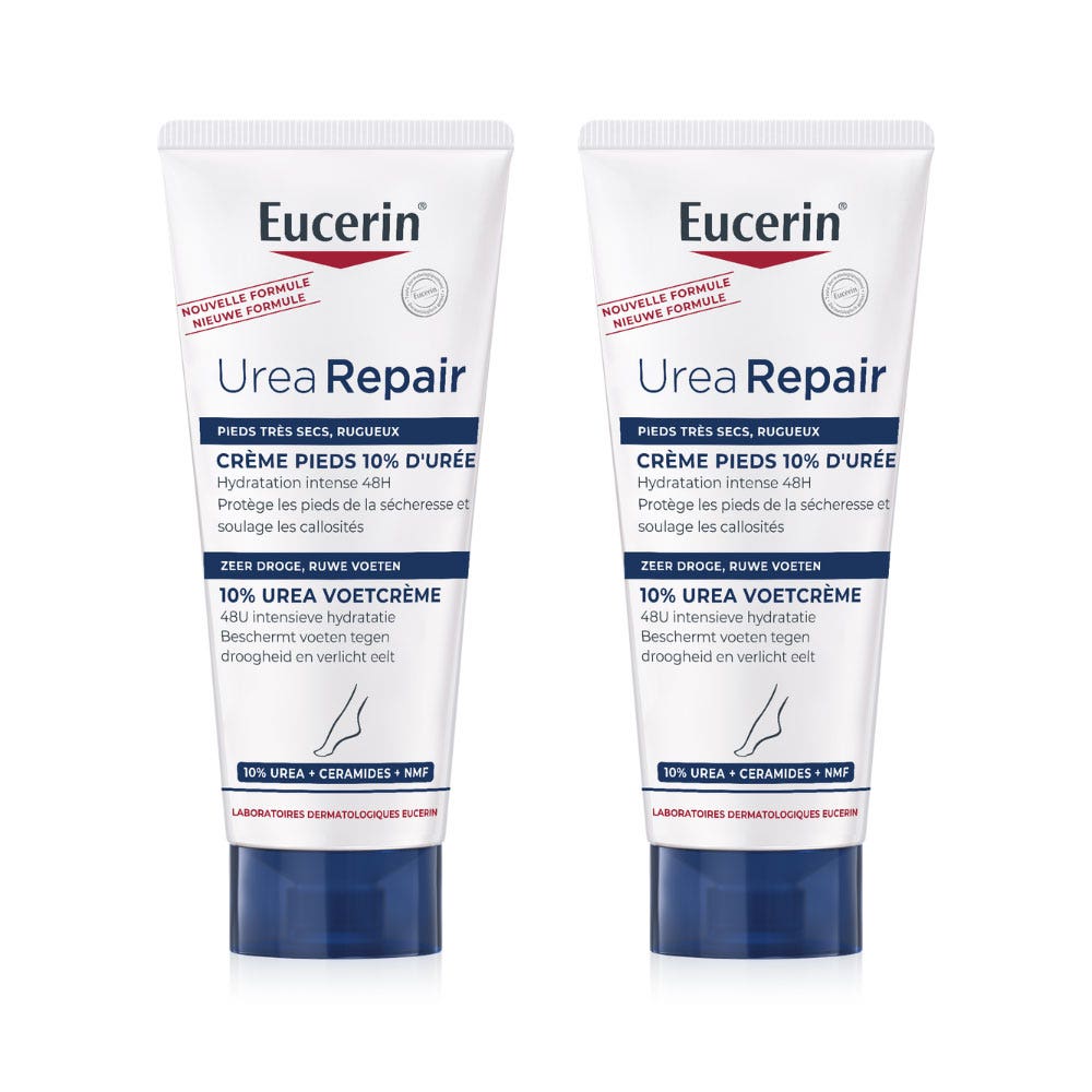 Eucerin UreaRepair Plus Crema piedi 10% urea pelle ruvida 2 x 100 ml