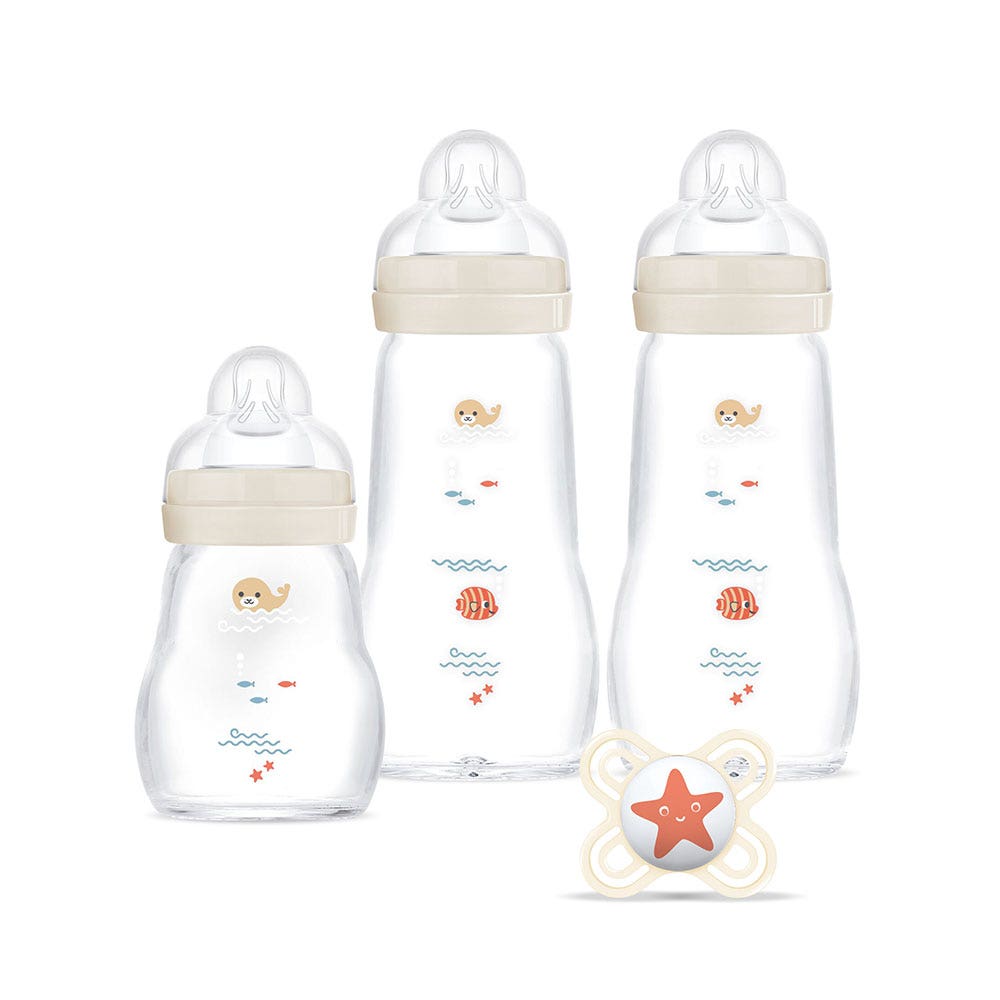 Mam Set di biberon in vetro 0 mesi +
